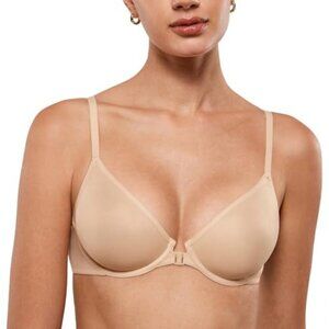 INLYRIC Women's Mesh Front Closure Bras Unlined Sheer - Size 36A, NWT